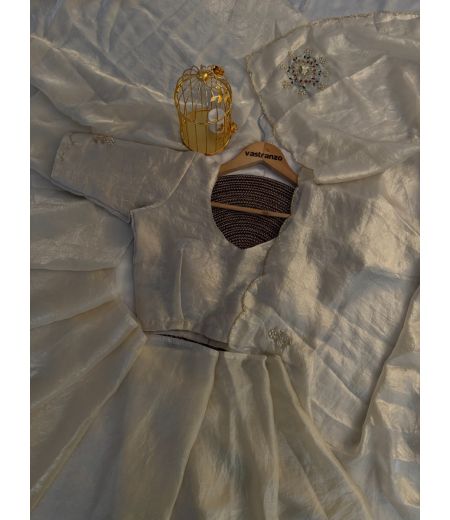 DB626 Beautiful Soft Sattin Silk Handwork Celebrity Inspired Sarees.