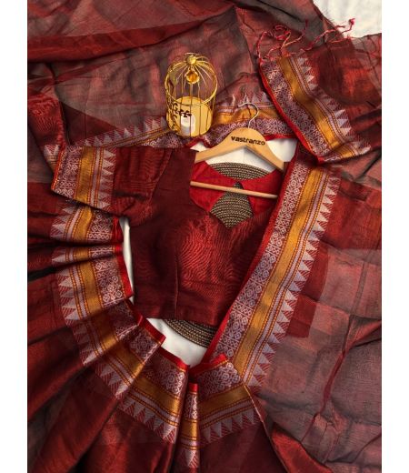 DB293  Beautiful Soft Tissue Silk Zari Weaving Celebrity Inspired Sarees.(Blouse Unstitched)