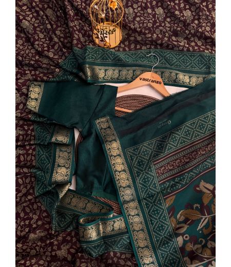 DB300 Beautiful Soft Mangalagiri Dola Silk Elegant Printed Celebrity Inspired Saree.(Blouse Unstitched)