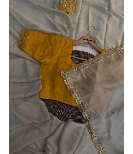 DB346 Beautiful Soft Rangoli Silk Embroidery Work Celebrity Inspired Sarees.(Blouse Unstitched)