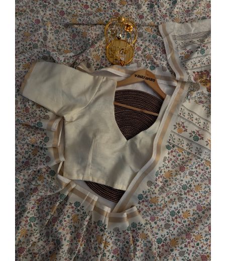 DB368 Beautiful Soft Tussar Silk Kashmiri Printed Celebrity Inspired Saree.(Blouse Unstitched)