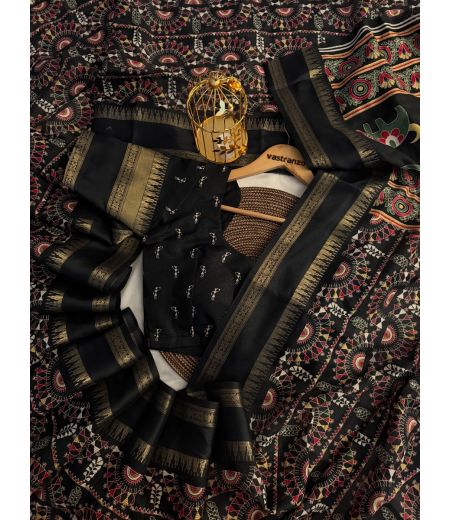 DB386 Beautiful Soft Cotton Worli Printed Celebrity Inspired Sarees.(Blouse Unstitched)