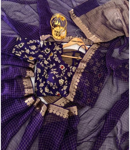 DB411 Beautiful Soft Viscose Georgette Jacquard Weaving Celebrity Inspired Sarees.(Blouse Unstitched)