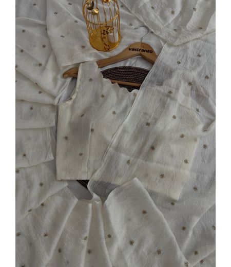 DB463 Beautiful Soft Crush Viscose Georgette Sequence Butti Work Celebrity Inspired Sarees.(Blouse Unstitched)