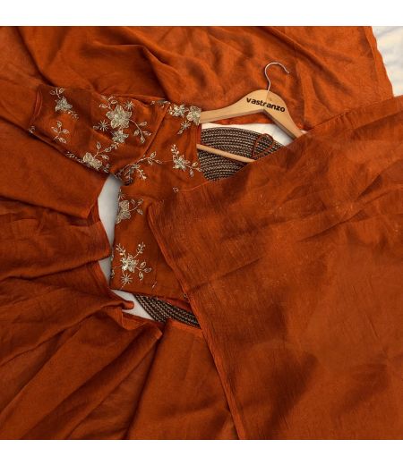 DB511 Beautiful Soft Rangoli Crush Celebrity Inspired Sarees with Handwork Blouse (Blouse Unstitched)