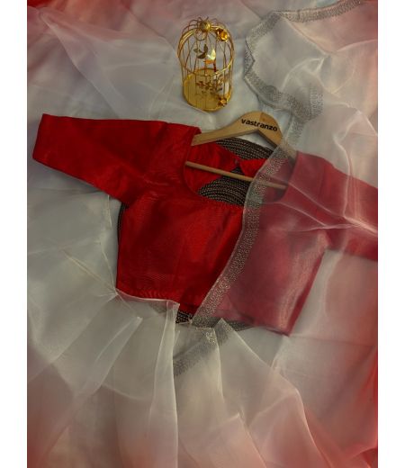 DB495 Beautiful Soft Organza Tissue Silk Diamond Work Celebrity Inspired Saree.(Blouse Unstitched)