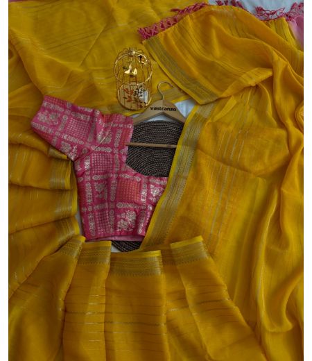 DB544 Beautiful Soft Marshmallow Silk Zari Weaving Celebrity Inspired Saree.(Blouse Unstitched)