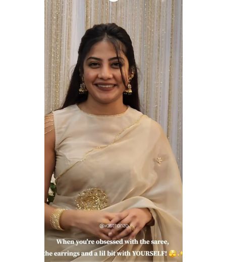 DB02 Beautiful Soft Satin Imported Silk Sequence Handwork Designer Sarees.