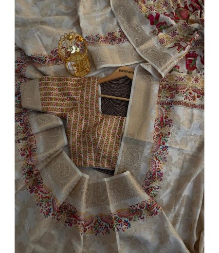 DB100 Beautiful Soft Tussar Silk Zari Weaving Celebrity Inspired Sarees.(Blouse Unstitched)