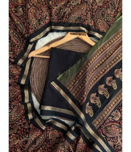 DB32 Beautiful Soft Tussar Kashmiri Printed Sarees.