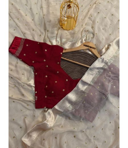 DB29 Beautiful Soft Viscose Georgette Sequence Butti Work  Celebrity Inspired Saree.(Blouse Unstitched).