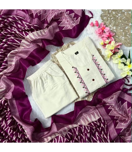 DB125 Cotton with Beautiful Embroidery