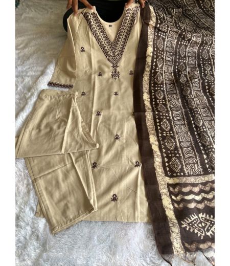 DB127 Cotton with Beautiful Embroidery.