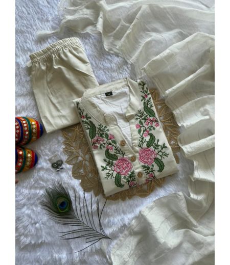 DB128 Cotton with Beautiful Embroidery.