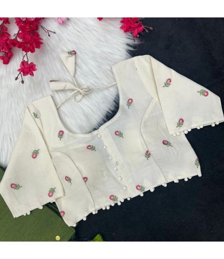 DB155 Cotton saree With Beautiful Ginni And Beautiful Heavy Cotton Blouse.