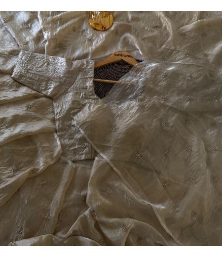 DB103 Beautiful Soft Space Silk Handwork Celebrity Inspired Sarees.