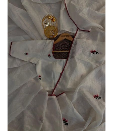 DB108 Beautiful Soft Kota Doriya Chex Embroidery Work Celebrity Inspired Saree.