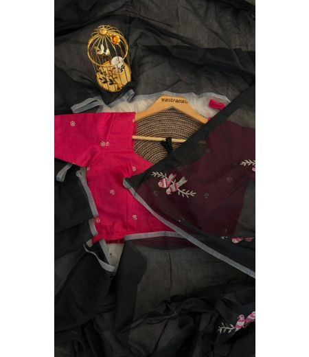 DB177 Beautiful Soft Chanderi Silk Embroidery Work Celebrity Inspired Sarees.