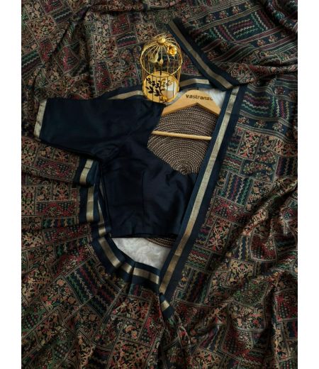 DB192 Beautiful Soft Tussar Kashmiri Printed Celebrity Inspired Sarees.(BLOUSE UNSTITCHED)