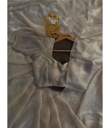 DB195 Beautiful Soft Space Silk Celebrity Inspired Saree with Running Blouse.(Blouse Unstitched)