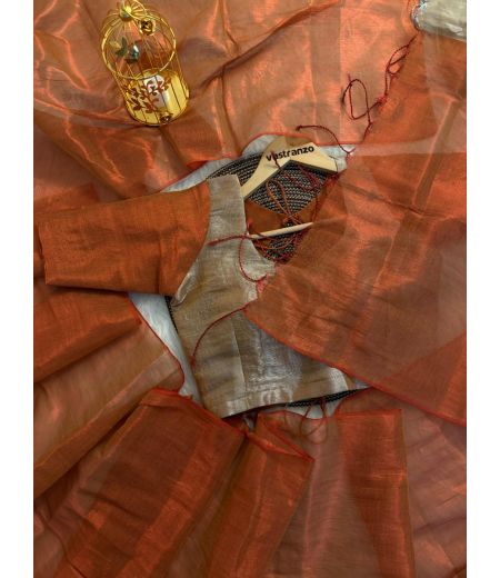 DB265 Beautiful Soft Raga Tissue Cotton Zari Work Summer Sarees.