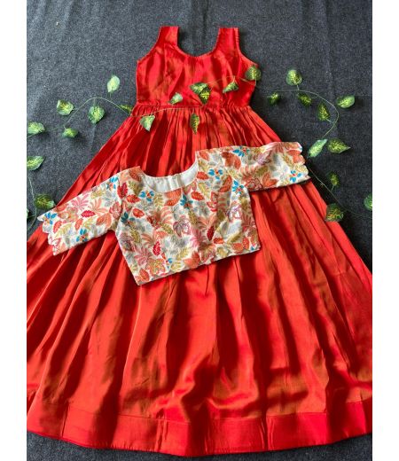 DB398 Beautiful Soft Viscose Tissue Silk Designer Gown Sets.