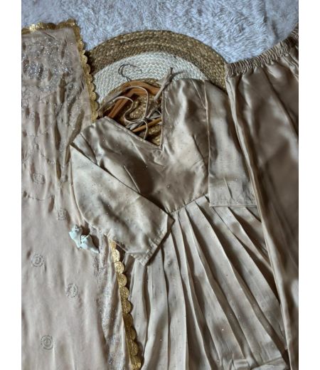 DB409 Beautiful Soft Rangoli Tissue Silk Diamond Work Designer Dress Sets