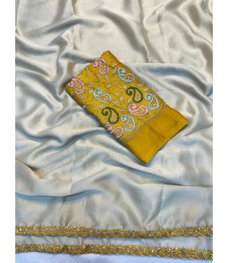 DB424 Beautiful Soft Rangoli Silk Sequence Emboridary Work Celebrity Inspired Sarees.