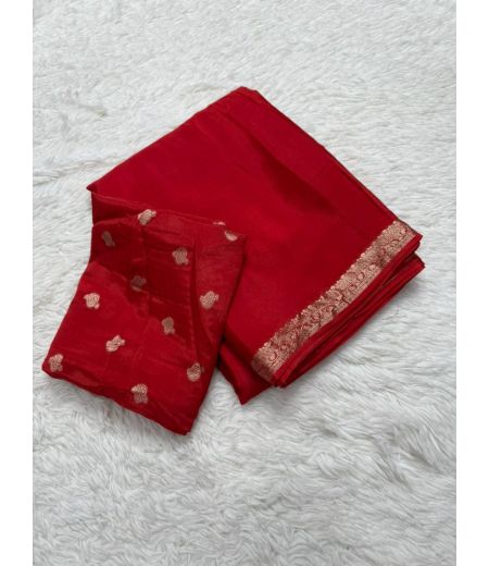 DB445 Beautiful Soft Chinon Hand Dyeing Celebrity Inspired Sarees.