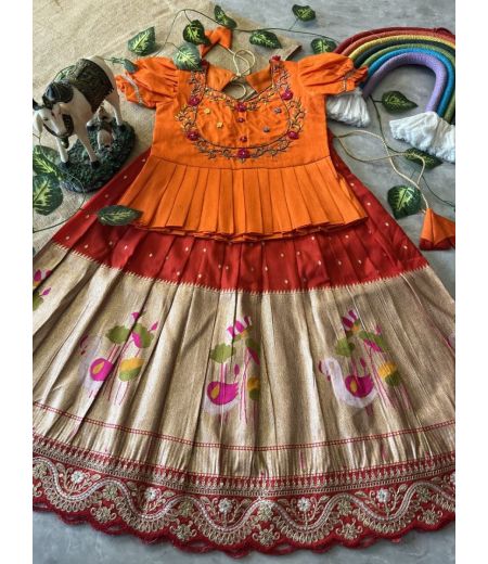 DB474 Soft Dola Silk Handwork Designer Lehenga Sets.