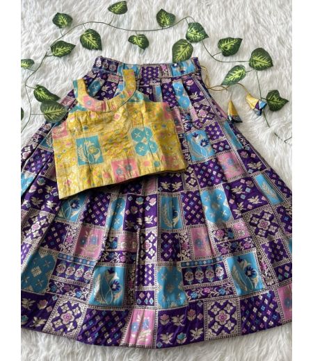 DB475 Soft Dola Silk Zari Weaving Designer Lehenga Sets.