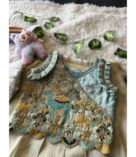 DB476 Soft Viscose Tissue Silk Embroidery Work Designer Lehenga Sets.