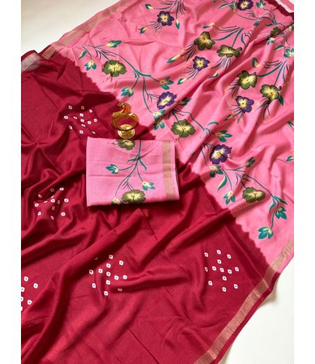 DB723 Beautiful Soft Mulmul Cotton Elegant Printed Celebrity Inspired Sarees.