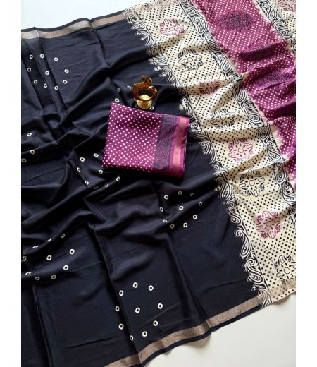 DB753 Beautiful Soft Mulmul Cotton Elegant Printed Celebrity Inspired Sarees.