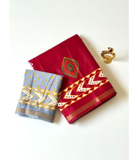 DB774 Beautiful Soft Mulmul Cotton Elegant Printed Celebrity Inspired Sarees.