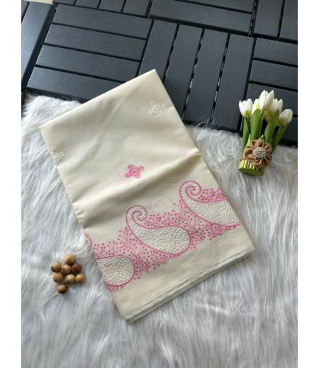 DB770 Beautiful Soft Kota Doriya Silk Embroidery Work Celebrity Inspired Sarees.