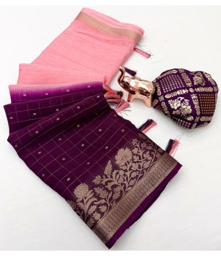 DB796 Beautiful Soft Viscose Silk Jacquard Weaving Celebrity Inspired Sarees.
