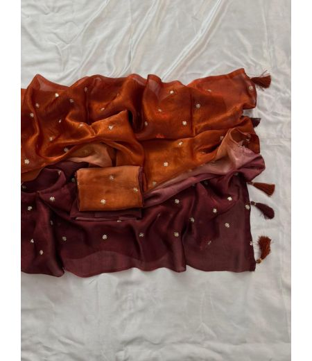 DB793 Beautiful Soft Padding Silk Sequence Embroidary Work Celebrity Inspired Sarees.