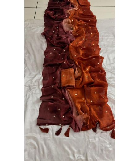 DB793 Beautiful Soft Padding Silk Sequence Embroidary Work Celebrity Inspired Sarees.