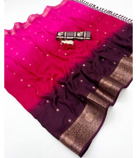 DB801 Beautiful Soft Marshmallow Silk Zari Weaving Celebrity Inspired Sarees.