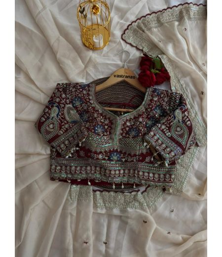 DB820 Beautiful Soft Rangoli Silk Embroidery Work Celebrity Inspired Sarees with Designer Stitched Blouse.