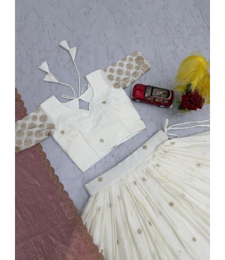 DB836  Beautiful Soft Chinon Sequence Emorodairy Work Designer Lehenga Sets.