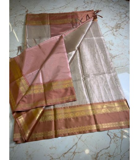 DB859 Beautiful Soft Banarasi Kanjiviram Tissue Zari Weaving Celebrity Inspired Saree.