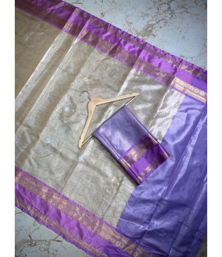 DB865 Beautiful Soft Banarasi Kanjiviram Tissue Zari Weaving Celebrity Inspired Saree.