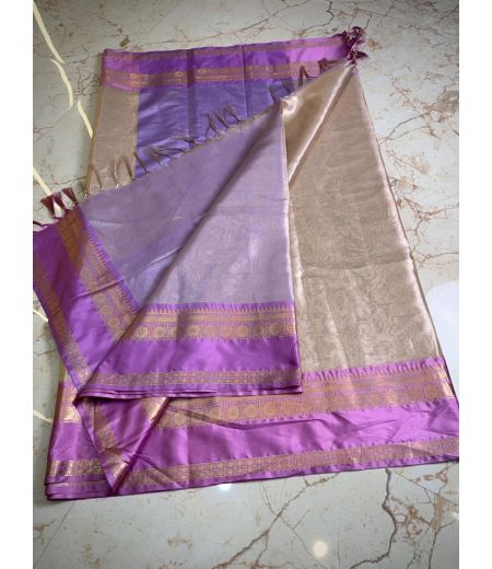 DB865 Beautiful Soft Banarasi Kanjiviram Tissue Zari Weaving Celebrity Inspired Saree.