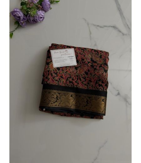 DB897  Beautiful Soft Marshmallow  Silk Elegant Printed Saree with Mirror Work.