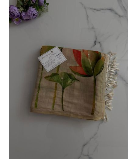DB921 Beautiful Soft Erode Silk Aari Work Celebrity Inspired Saree.