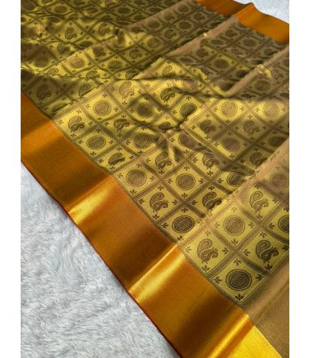 DB1002 Beautiful Soft Banarasi Tissue Silk Zari Weaving Celebrity Inspired Sarees.
