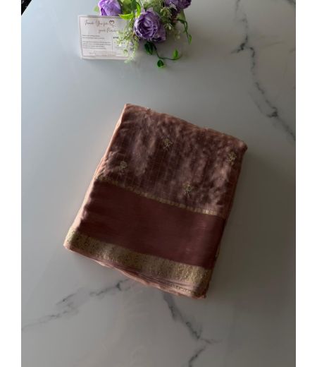 DB1007  Beautiful Soft Viscose Georgette Zari Weaving Sequence Butti Work Celebrity Inspired Sarees.