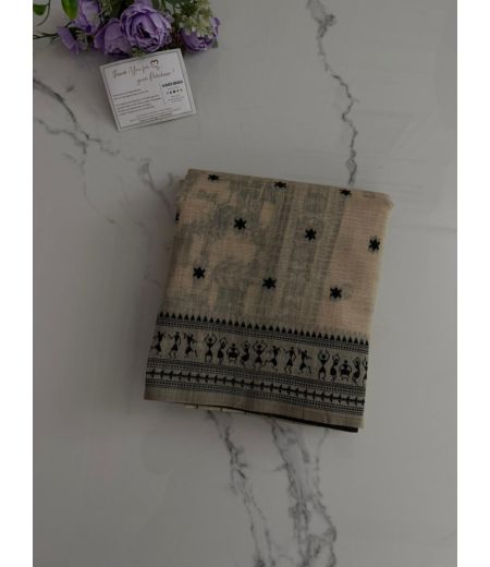DB1011 Beautiful Soft Tussar Silk Elegant Printed Celebrity Inspired Sarees.